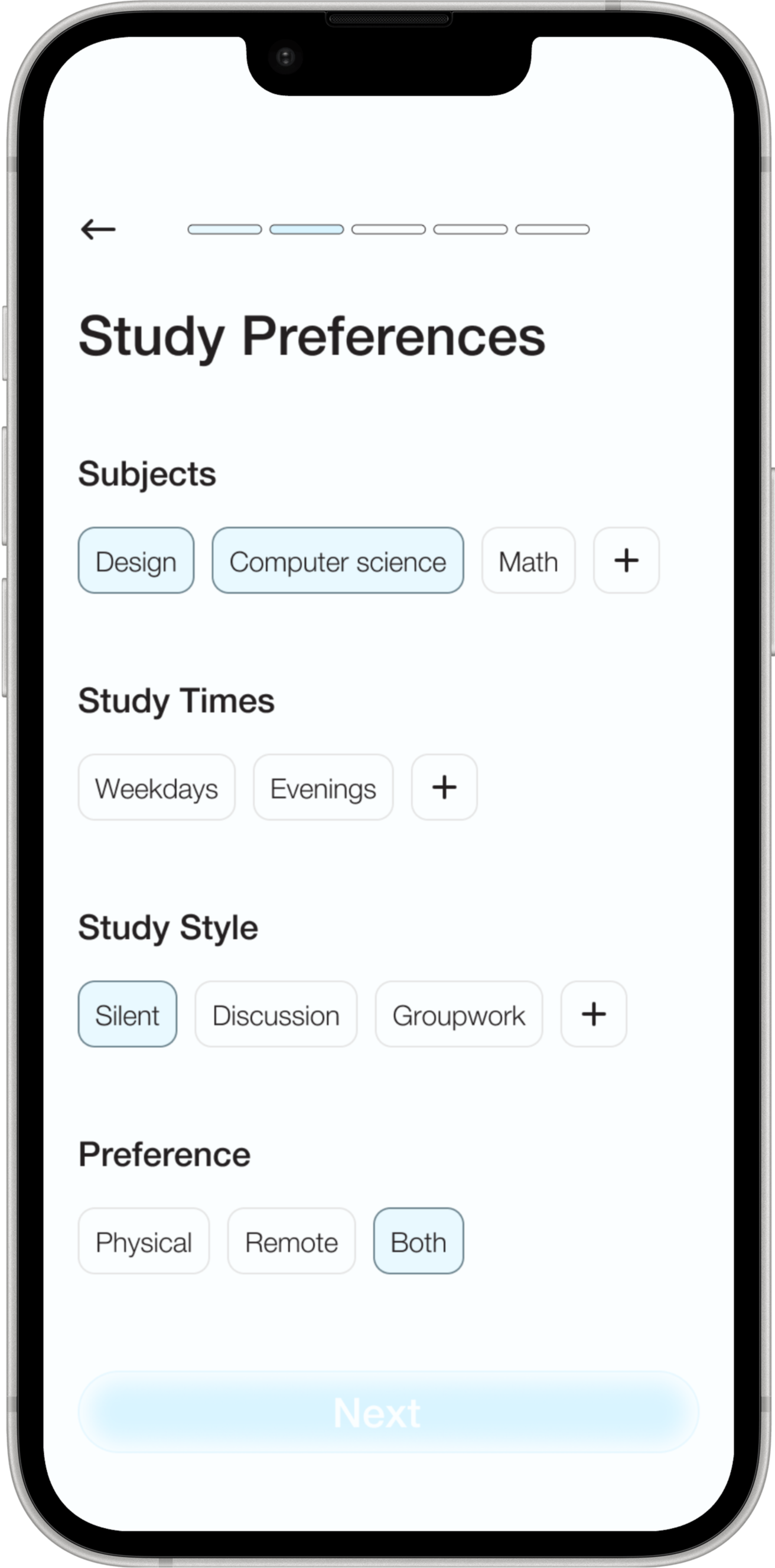 Study preferences